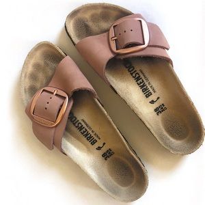 Birkenstocks: Madrid Nubuck Leather Old Rose